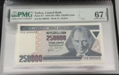 7. Ems 250.000 TL, I01 000035, PMG 67 Epq, ÇİL