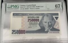 7. Ems 250.000 TL, I01 000038, PMG 67 Epq, ÇİL