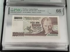 7. Ems 100.000 TL, J01 000034, PMG 66 Epq, ÇİL