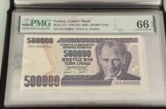7. Ems 500.000 TL, J01 000054, PMG 66 Epq, ÇİL