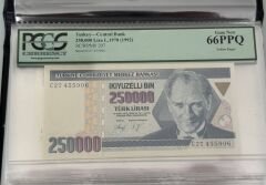 7. Ems 250.000 TL, C 27 TAKIM, PCGS 66 Ppq, ÇİL