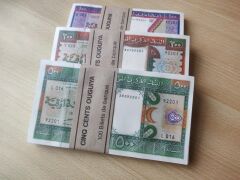 Moritanya 100-200-500 Ouguiya, 2002, P.4, P.5, P.8, ÇİL Sıralı 3 Deste