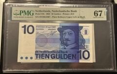 Hollanda 1968, 10 Gulden, P.91b, PMG 67 Epq, ÇİL