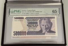 7. Ems 500.000 TL, K01 000014, PMG 65 Epq, ÇİL