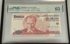 7. Ems 10.000.000 TL, E01 000069, PMG 65 Epq, ÇİL