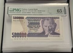 7. Ems 500.000 TL, K01 000028, PMG 65 Epq, ÇİL