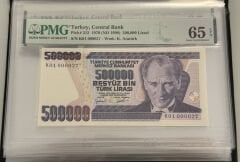 7. Ems 500.000 TL, K01 000027, PMG 65 Epq, ÇİL