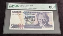 7. Ems 500.000 TL, M02 000082, PMG 66 Epq, ÇİL