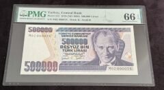 7. Ems 500.000 TL, M02 000078, PMG 66 Epq, ÇİL