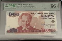 7. Ems 10.000.000 TL, A01 000034, PMG 66 Epq, ÇİL