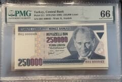 7. Ems 250.000 TL, H01 000043, PMG 66 Epq, ÇİL
